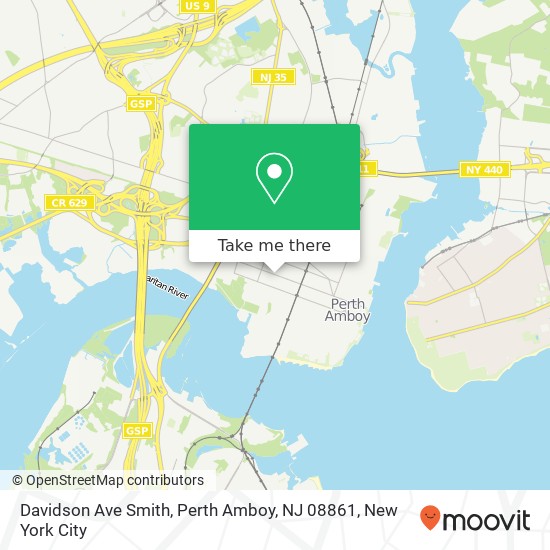 Mapa de Davidson Ave Smith, Perth Amboy, NJ 08861