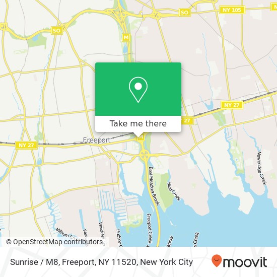 Mapa de Sunrise / M8, Freeport, NY 11520
