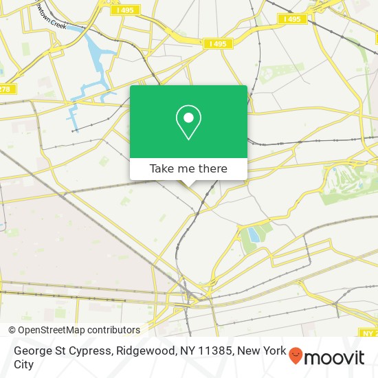 Mapa de George St Cypress, Ridgewood, NY 11385