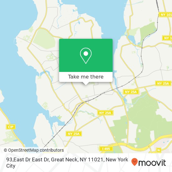 Mapa de 93,East Dr East Dr, Great Neck, NY 11021