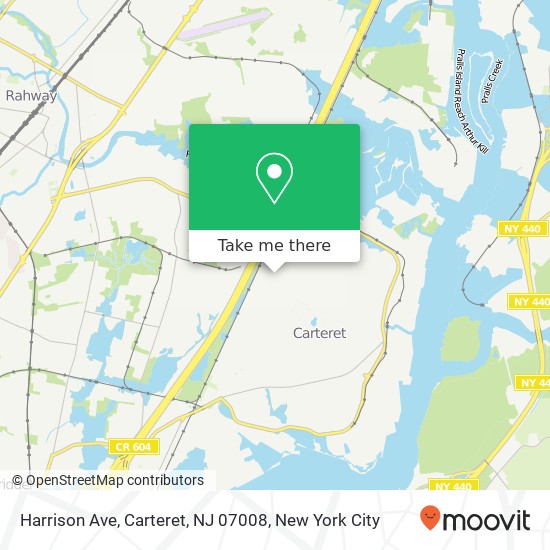 Mapa de Harrison Ave, Carteret, NJ 07008
