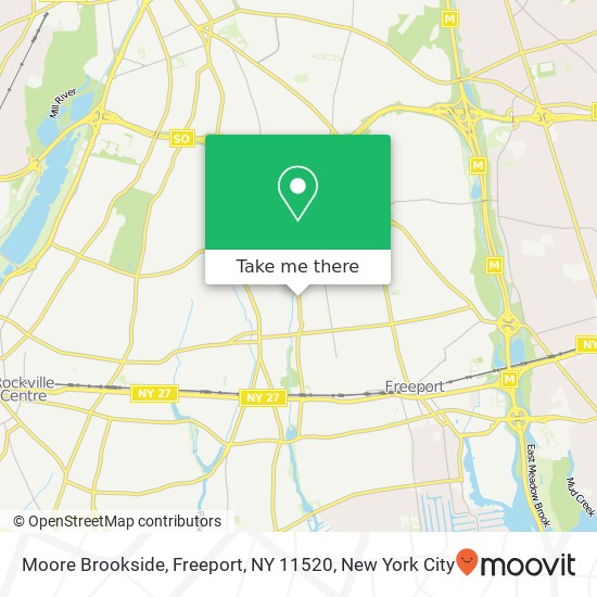 Mapa de Moore Brookside, Freeport, NY 11520