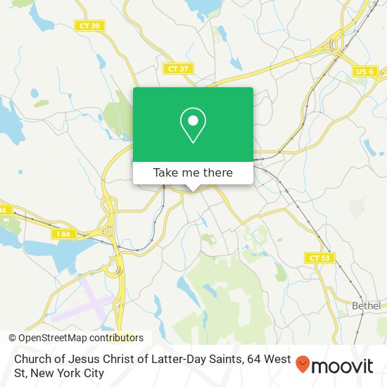 Mapa de Church of Jesus Christ of Latter-Day Saints, 64 West St