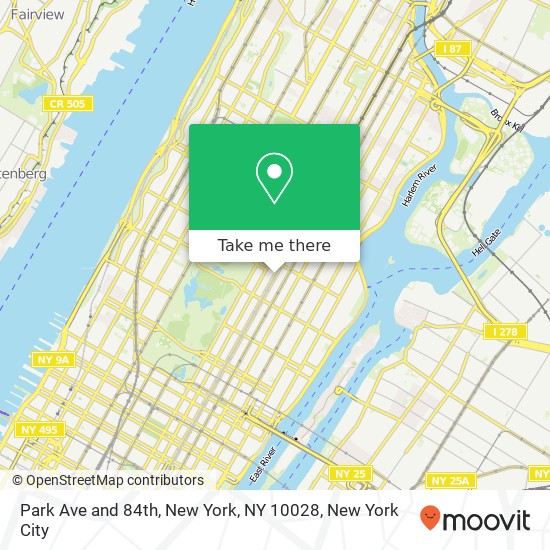 Mapa de Park Ave and 84th, New York, NY 10028