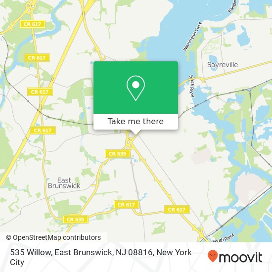 535 Willow, East Brunswick, NJ 08816 map