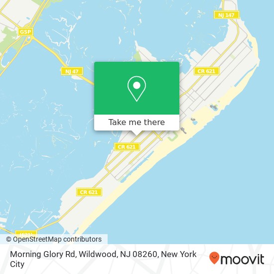 Mapa de Morning Glory Rd, Wildwood, NJ 08260