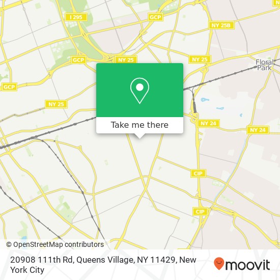 Mapa de 20908 111th Rd, Queens Village, NY 11429