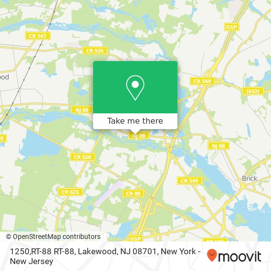 1250,RT-88 RT-88, Lakewood, NJ 08701 map