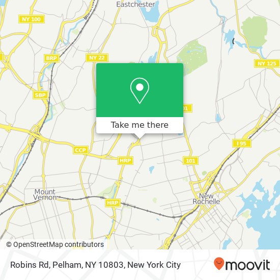 Robins Rd, Pelham, NY 10803 map