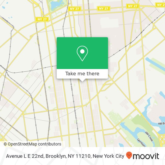 Mapa de Avenue L E 22nd, Brooklyn, NY 11210