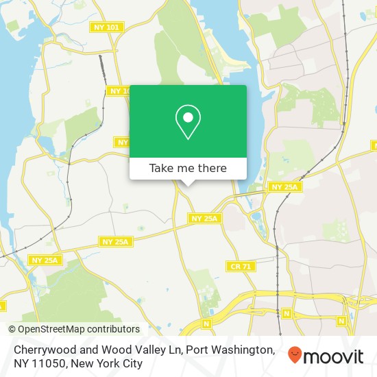 Cherrywood and Wood Valley Ln, Port Washington, NY 11050 map