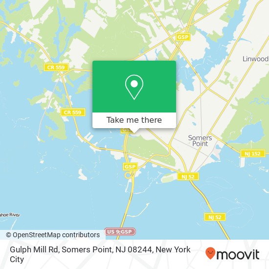 Mapa de Gulph Mill Rd, Somers Point, NJ 08244