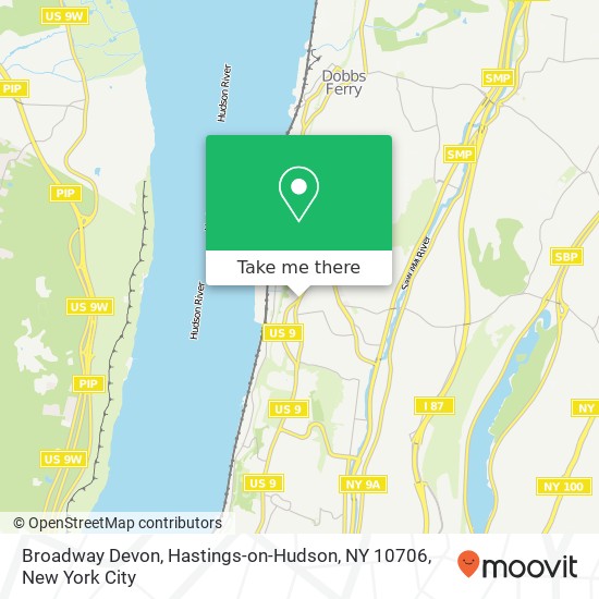 Mapa de Broadway Devon, Hastings-on-Hudson, NY 10706