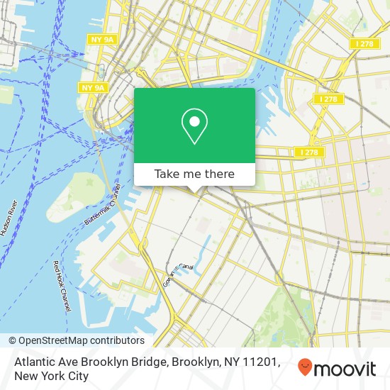 Mapa de Atlantic Ave Brooklyn Bridge, Brooklyn, NY 11201