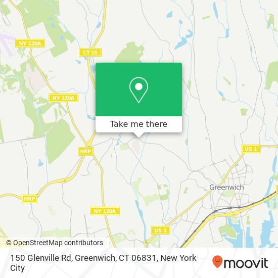 Mapa de 150 Glenville Rd, Greenwich, CT 06831