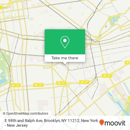 E 98th and Ralph Ave, Brooklyn, NY 11212 map