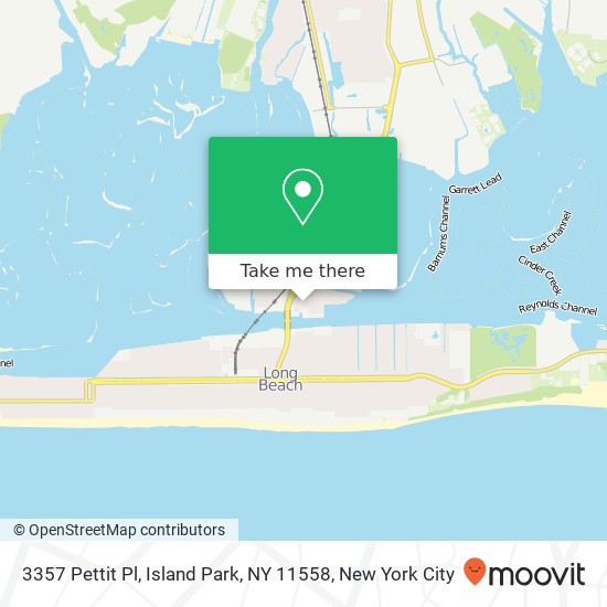 Mapa de 3357 Pettit Pl, Island Park, NY 11558