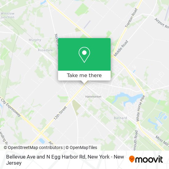 Mapa de Bellevue Ave and N Egg Harbor Rd