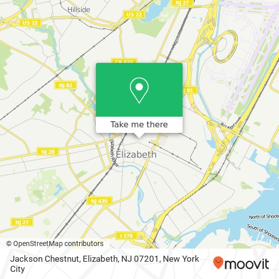 Jackson Chestnut, Elizabeth, NJ 07201 map