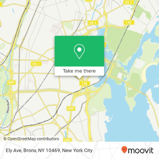 Mapa de Ely Ave, Bronx, NY 10469