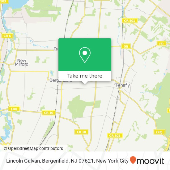 Mapa de Lincoln Galvan, Bergenfield, NJ 07621