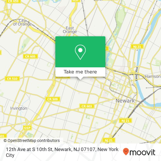 12th Ave at S 10th St, Newark, NJ 07107 map