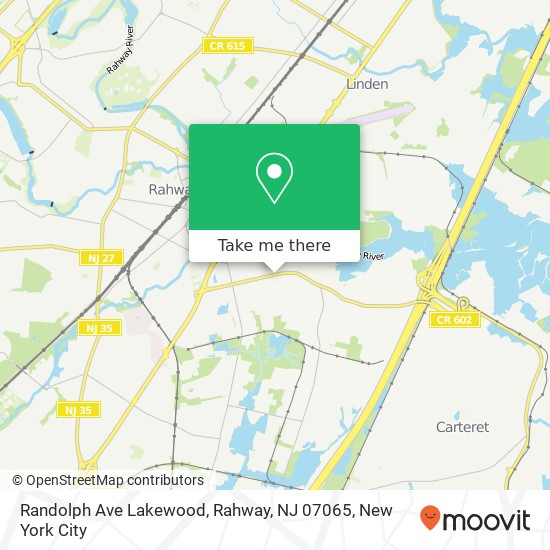 Randolph Ave Lakewood, Rahway, NJ 07065 map