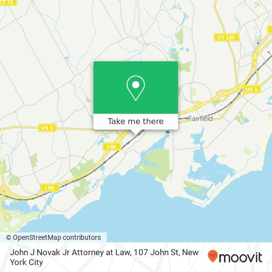 Mapa de John J Novak Jr Attorney at Law, 107 John St