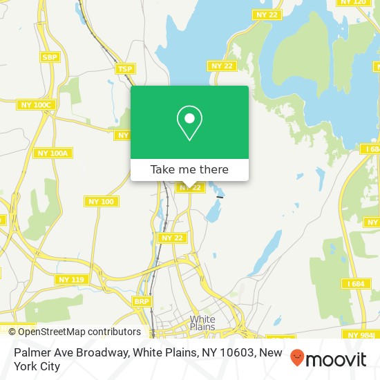 Mapa de Palmer Ave Broadway, White Plains, NY 10603