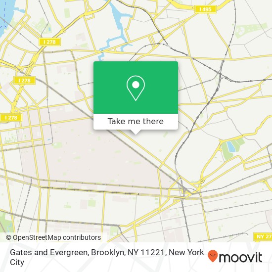Gates and Evergreen, Brooklyn, NY 11221 map