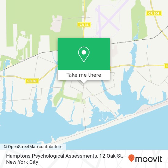 Hamptons Psychological Assessments, 12 Oak St map