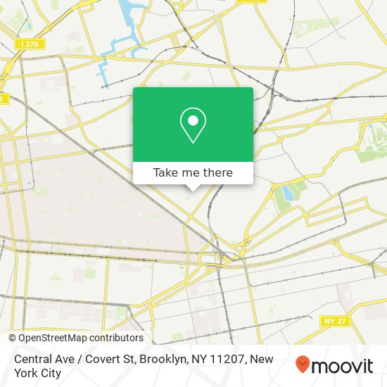Mapa de Central Ave / Covert St, Brooklyn, NY 11207