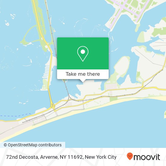 Mapa de 72nd Decosta, Arverne, NY 11692