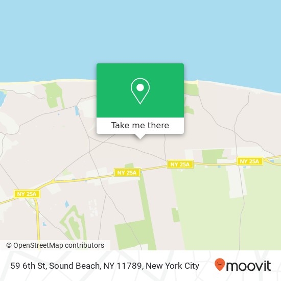 Mapa de 59 6th St, Sound Beach, NY 11789
