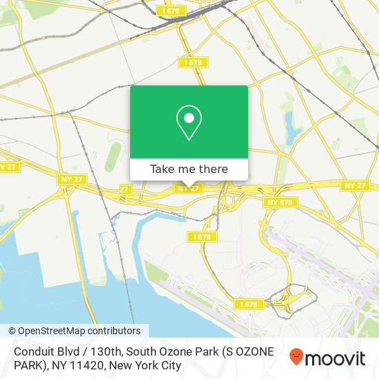 Conduit Blvd / 130th, South Ozone Park (S OZONE PARK), NY 11420 map