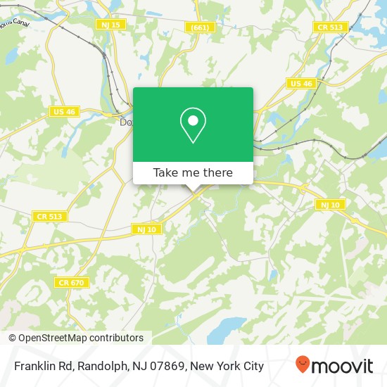 Mapa de Franklin Rd, Randolph, NJ 07869