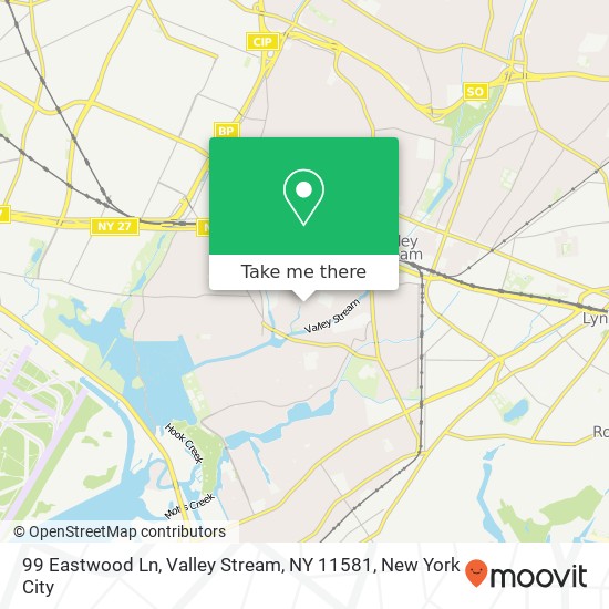 Mapa de 99 Eastwood Ln, Valley Stream, NY 11581