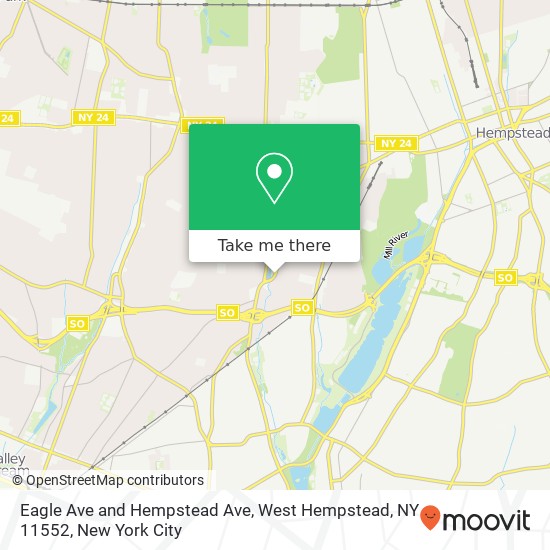Mapa de Eagle Ave and Hempstead Ave, West Hempstead, NY 11552