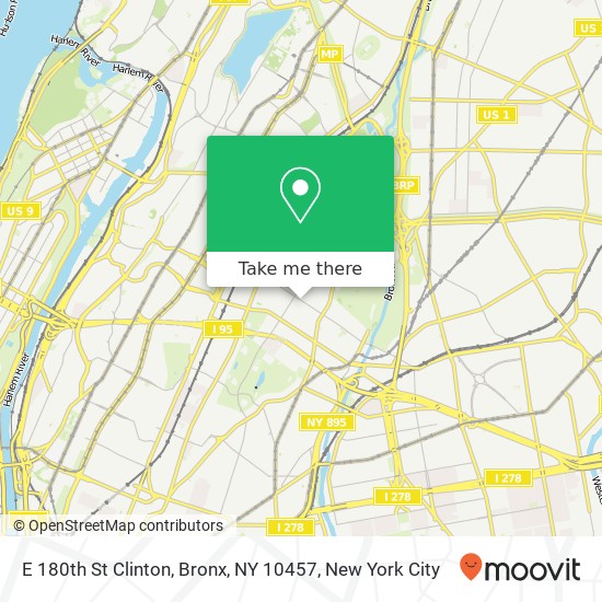 E 180th St Clinton, Bronx, NY 10457 map