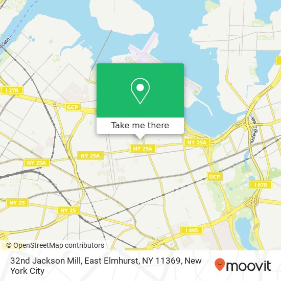 Mapa de 32nd Jackson Mill, East Elmhurst, NY 11369