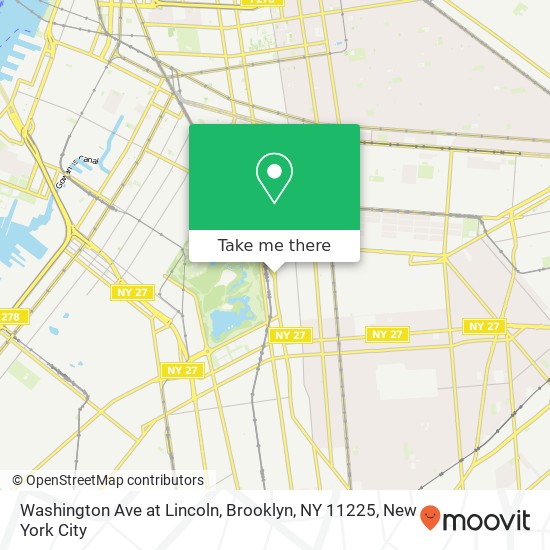 Washington Ave at Lincoln, Brooklyn, NY 11225 map
