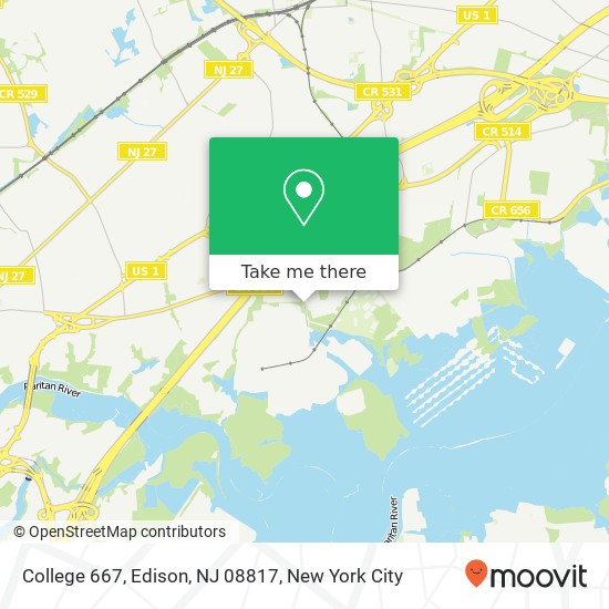Mapa de College 667, Edison, NJ 08817