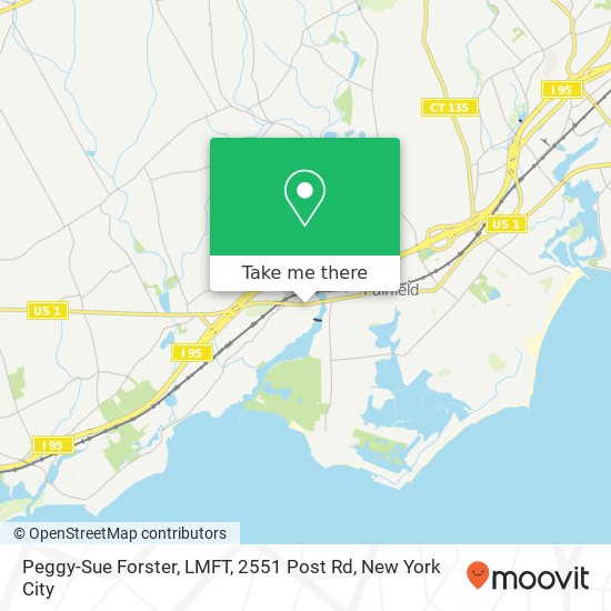 Peggy-Sue Forster, LMFT, 2551 Post Rd map