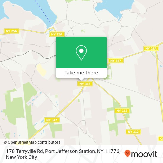 Mapa de 178 Terryville Rd, Port Jefferson Station, NY 11776