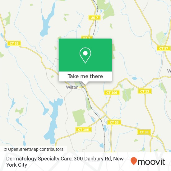 Mapa de Dermatology Specialty Care, 300 Danbury Rd