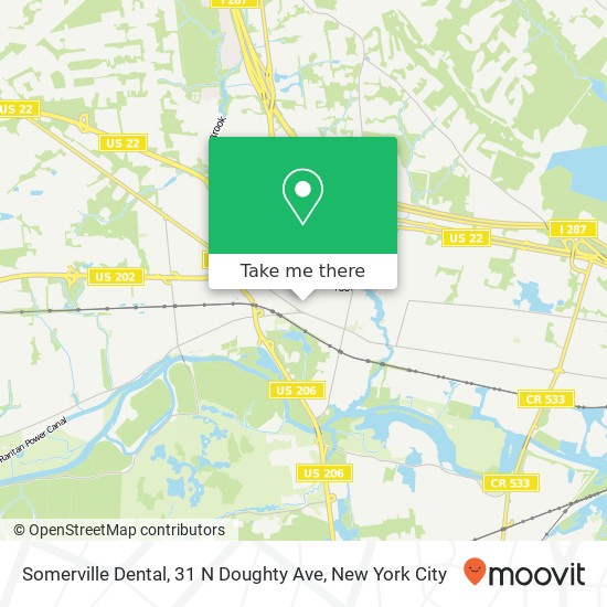 Mapa de Somerville Dental, 31 N Doughty Ave