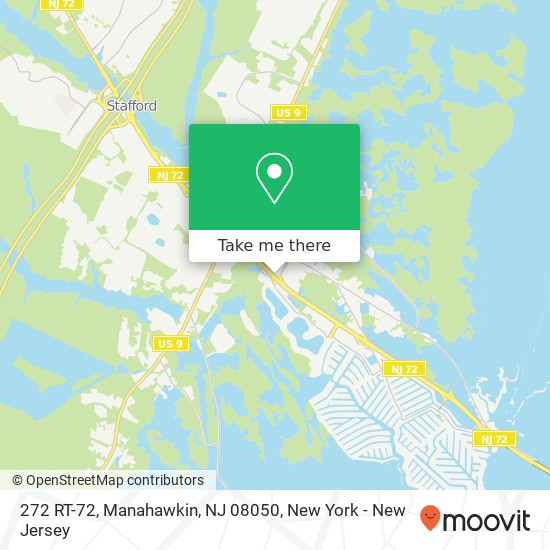 Mapa de 272 RT-72, Manahawkin, NJ 08050