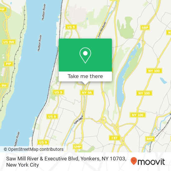 Mapa de Saw Mill River & Executive Blvd, Yonkers, NY 10703