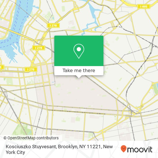 Kosciuszko Stuyvesant, Brooklyn, NY 11221 map