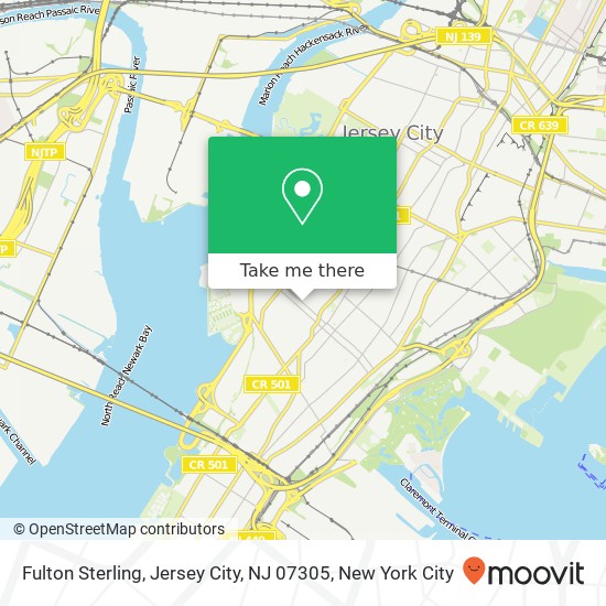 Mapa de Fulton Sterling, Jersey City, NJ 07305